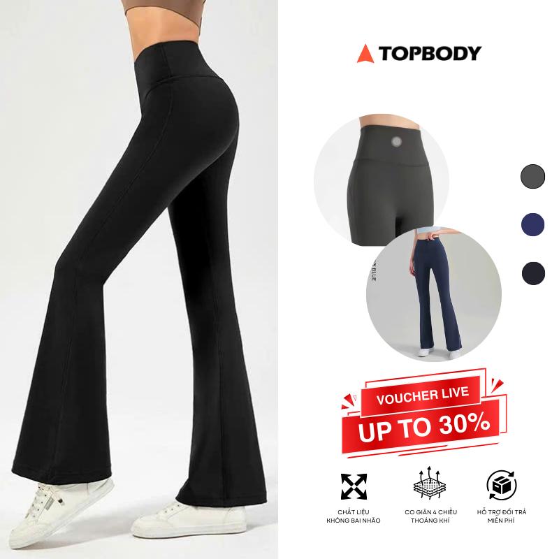 Quần Legging Ống Loe TOPBODY Wear Cạp Cao Nâng Mông Thể Thao Nữ QUAYG10 Tập Gym Yoga Siêu Co Giãn Tôn Dáng