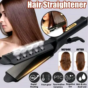 Pelurus Rambut catokan Pelat Lebar Pelurus Rambut Profesional Catok Datar Keramik Kunci