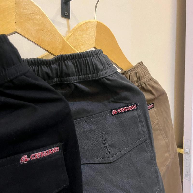 PAKET HEMAT BELI 1 DAPET 3 PCS .BROADSHORT PANTS GEFALIANO KOLOR/KARET STREAT DEWASA UNISEX 3 IN 1   Combed Chino Melar Pendek Katun Hitam 2