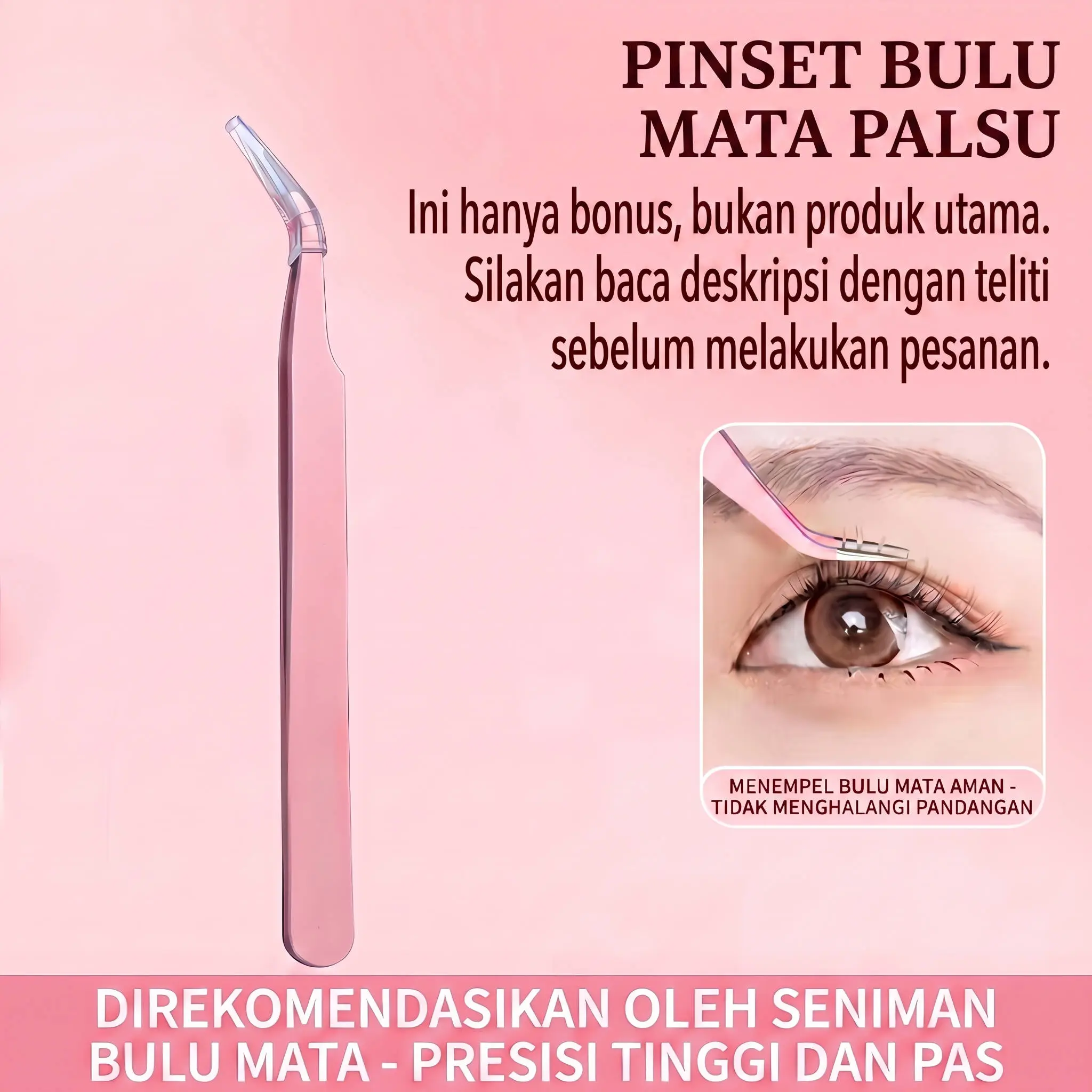 Edgeless Pinset Sarang Burung Bulu Mata Palsu Warna Pinset Siku Lurus