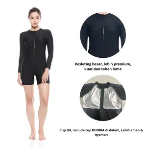 BAJU RENANG WANITA KOREAN STYLE +CUP BH Dewasa