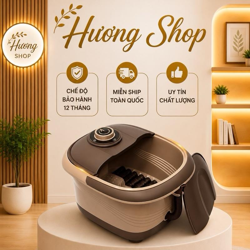Chậu Ngâm Chân Tự Làm Nóng Giữ Ấm 45 Độ Có Thanh Massage Thư Giãn 12 Tháng Bảo Hành Miễn Ship Toàn Quốc
