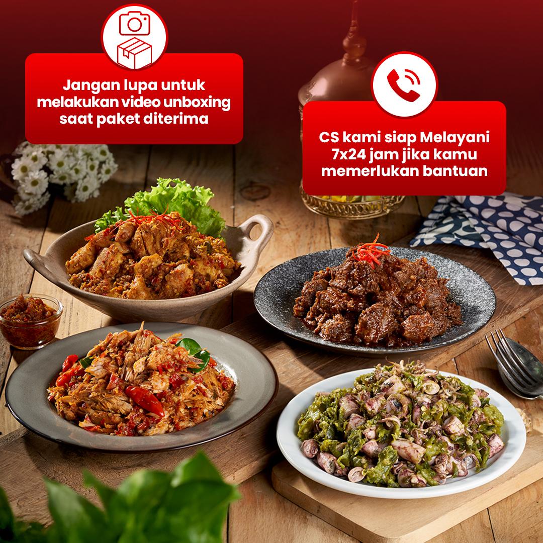 Mercon Merah Putih - 1 PACK RENDANG SAPI (150 GRAM) Daging Food Instan