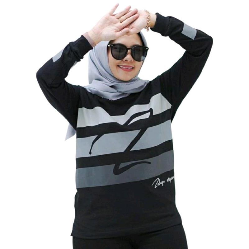 Kaos Wanita Zolaqu Original/Atasan Combed Lengan Panjang/Baju Muslimah Terlaris Katun Combed/Kaos Lengan Panjang Wanita Katun Tebal/Baju Basic Oblong Wanita Sablon Dewasa 1