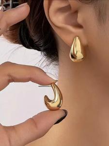 Conjunto de pendientes de resina, diseño en forma de gota de agua a la moda, joyería elegante de lujo ligero, perfecto para uso diario de mujeres, diseño versátil y estiloso