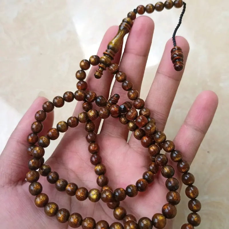 Tasbih Muslim Tali Arus Original Diameter 7 Warna Kuning 3
