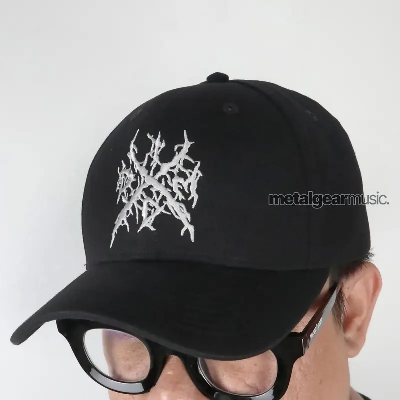 INDONESIAN DEATH METAL IDDM blast logo white - TOPI METAL HITAM ORIGINAL released By Iddm colective - FLEXFIT ORIGINAL 3