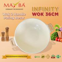 Gambar MAYBA PANCI JUMBO 36CM steamer wok pan kuat diecasting technology WAJAN WOKPAN ANTI LENGKET GRANIT BERSINAR Lebih besar dari wok 30 32 34 cm - WOK 36CM Hanya panci dari Gohappy Store Kota Administrasi Jakarta Timur 5 Tokopedia