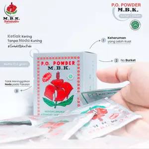 3 Pcs MBK Powder / Bedak MBK Sachet Silver Dan Putih 13.6gr Bedak Penghilang Bau Ketiak