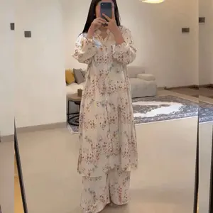 Series Lebaran Kaftan Oneset Sahira Bahan Rayon Premium Busui Elegan Nyaman