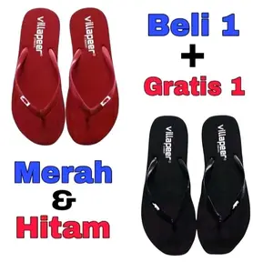 Promo Beli 1 Gratis 1 Sandal Jepit Cllasic Villapeer Kekinian Sendal Wanita Trendy Terbaru 2026