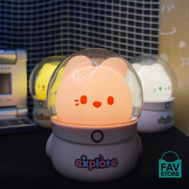Lampu Meja Unik Aesthethic Model Astronot - Lampu Tidur Mini Aesthetic Rechargeable - Aksesoris Kamar Tidur Aesthetic 4