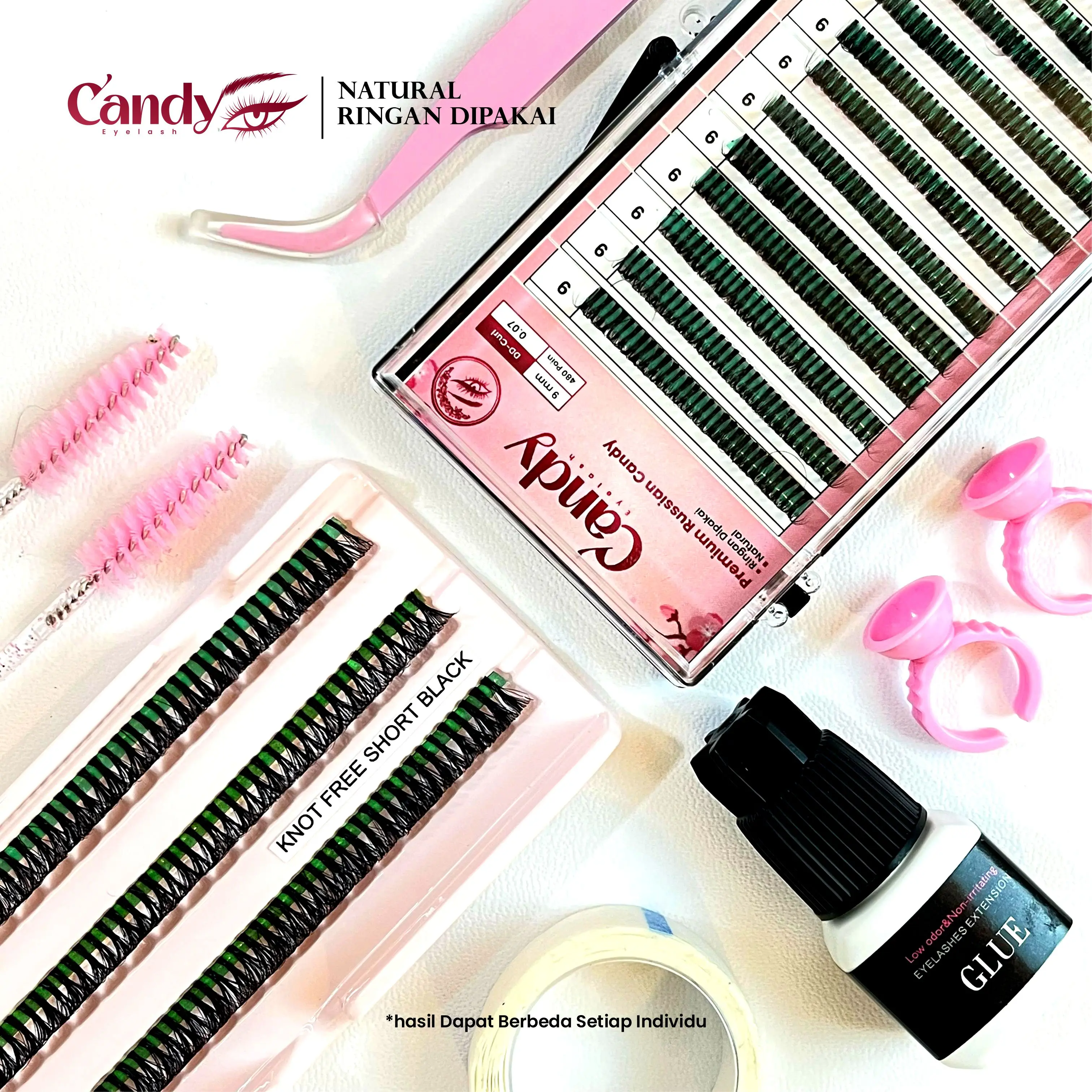 CANDY EYELASH BULU MATA PAKET BUNDLING RUSSIAN 9MM-14MM Bulumata Waterproof