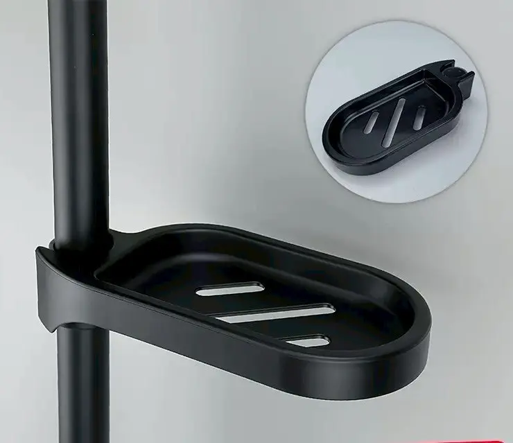 tempat sabun batang hitam 517h- RAK Soap utk tiang shower kran 25mm