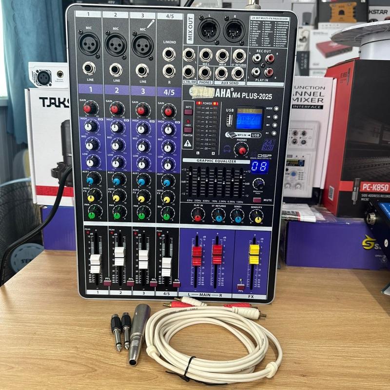  Bàn Mixer M4 Plus 2025 99 Hiệu Ứng Vang Nâng Cấp Ampli Karaoke Gia Đình Âm Thanh Đa Năng Cho Phòng Thu Hát Karaoke & Livestream Chuyên Nghiệp 