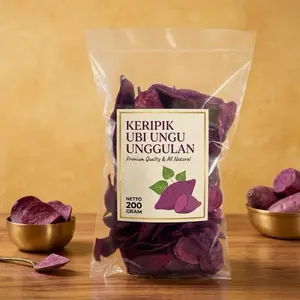 PROMO 200 gram Keripik ubi ungu manis & renyahSnack Food Camilan Kripik
