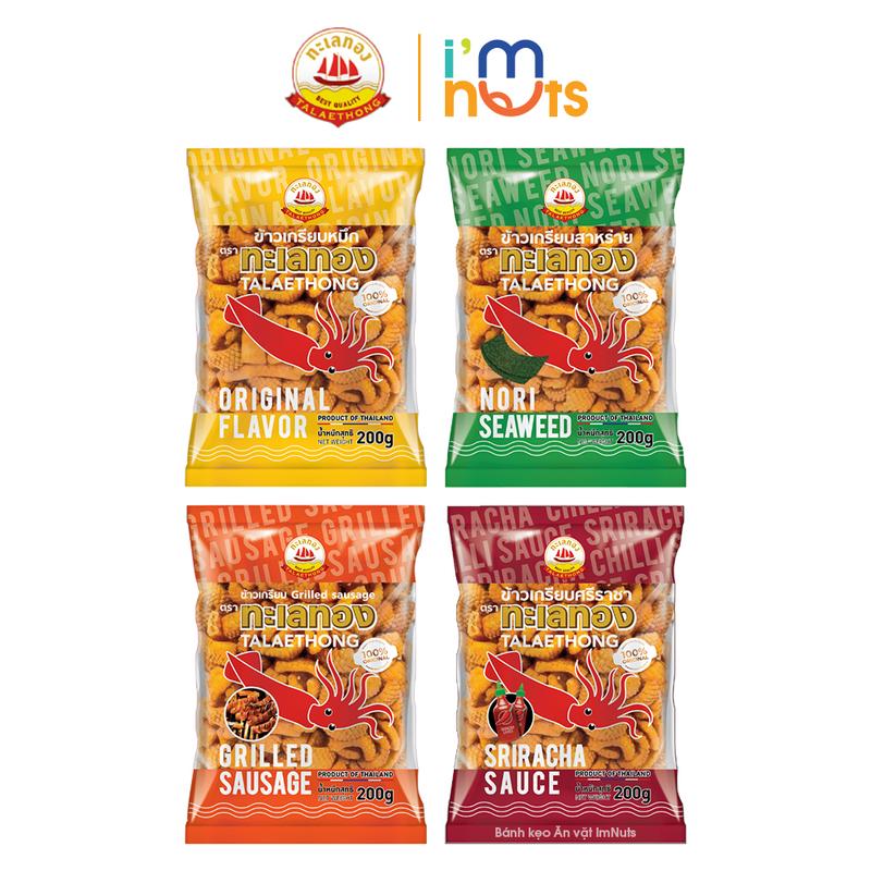 Bánh snack mực Talaethong Thái Lan đủ vị gói nhỏ và gói lớn