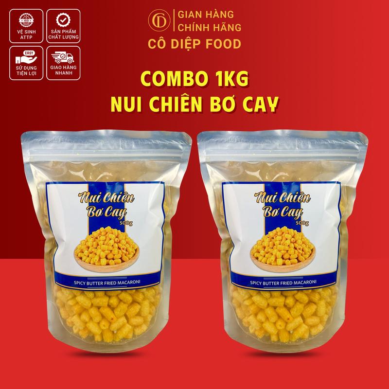 Combo 1KG 2Túi 500Gram Snack Ăn Vặt Tuổi Thơ Nhiều Vị Thơm Ngon Nui Sấy Bơ Tai Heo Mặn Thèo Lèo Mặn Bắp Sấy Tỏi Ớt Snack Thập Cẩm Bim Que Đậu Hà Lan Cô Diệp Food