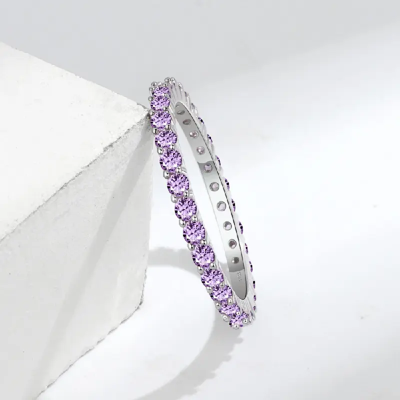 HuiSept Lu ury Women Ring Si er 925 Jewelry with A yst Gemstone Finger Rings for Wedding Party Promise Banquet Gift Ornament