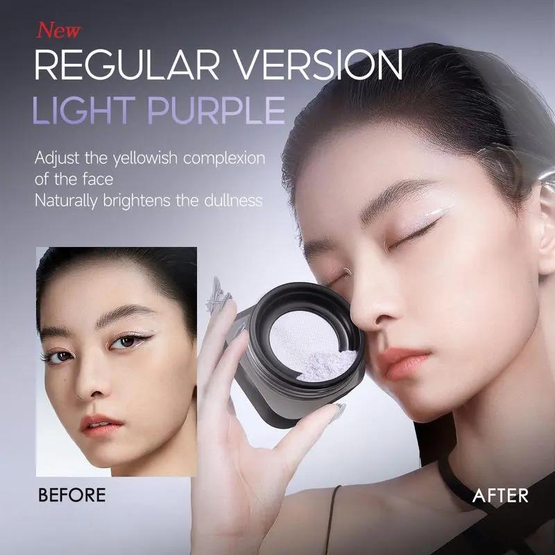 Product Introduction of CARSLAN Waterproof Loose Setting Powder with Puff, Matte, Oil Control, Shine Free, Talc-Free Face Powder Makeup, 24H Longwear Finishing Powder 8g Cosmetic 4