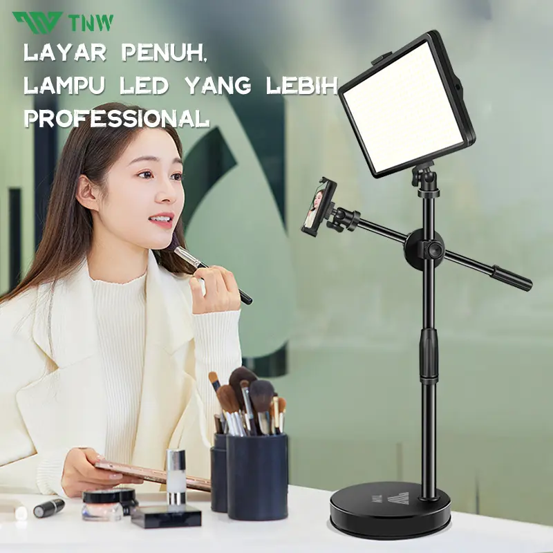 Foto TNW Overhead Phone Stand + Led Lampu Stand Holder Phone Holder Bracket 360 Lampu Fotografithumb2