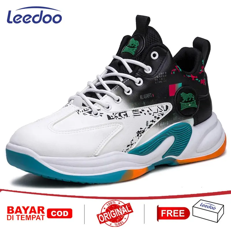 Leedoo Sepatu Basket Pria Wanita Sepatu Olahraga Lari Casual Fashion  Sneakers Pria Outdoor MB101 103 Biru 40