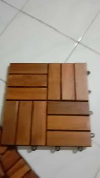 Product Review of Lantai Kayu Jati Motif Zigzag / Decking Tile Bongkar Pasang from R**I 2