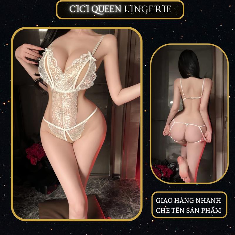 Bộ Lingerie Liền Thân Ren Nét Hoa