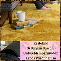 Gambar Karpet bulu rasfur empuk ukuran 180X80X3.5CM ISI BUSA  karpet aesthetickarpet mewah LP - Abu abu dari BS Home Decor Kab. Bandung Barat 5 Tokopedia