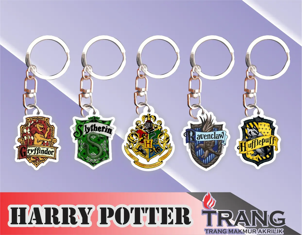 Gantungan Kunci Akrilik Logo Harry Potter / Keychain Acrylic Logo Harry Potter