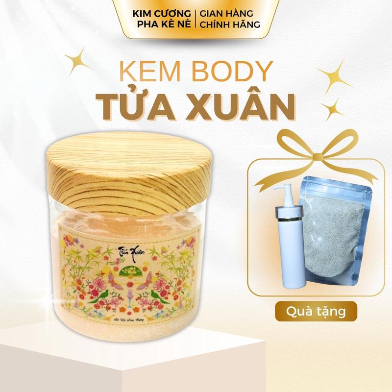 [MUA 1 TẶNG 2] Kem Body Tửa Xuân 200gr –  Hỗ Trợ Cải Thiện Tone Da Vàng Da Trung Bình Hỗ Trợ Dưỡng Trắng Cấp Ẩm Cho Da Giúp Da Mềm Mịn
