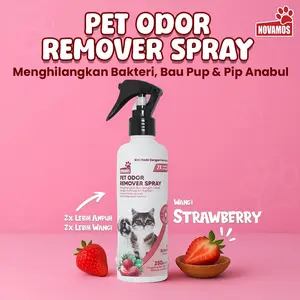 NOVAMOS Penghilang Bau Kotoran Bau Pesing Kucing & Anjing - 250 ML Pet Odor