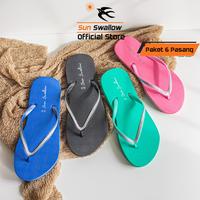 Gambar Paket 6 Pasang Sandal Jepit Karet Wanita Sendal Sun Swallow Crystal Tali Glitter dari Sun Swallow Sandals Kota Administrasi Jakarta Utara 1 Tokopedia