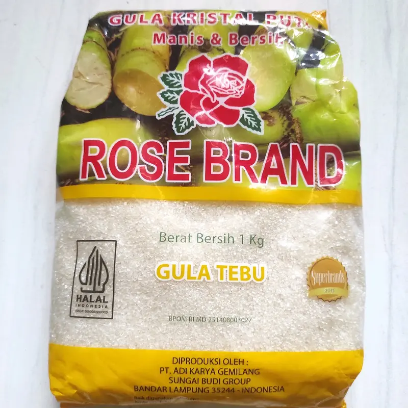 Gula Pasir Rose Brand Kemasan Kuning 1 kg - Gula Putih Berkualitas Tinggi - Food, Sugar 0