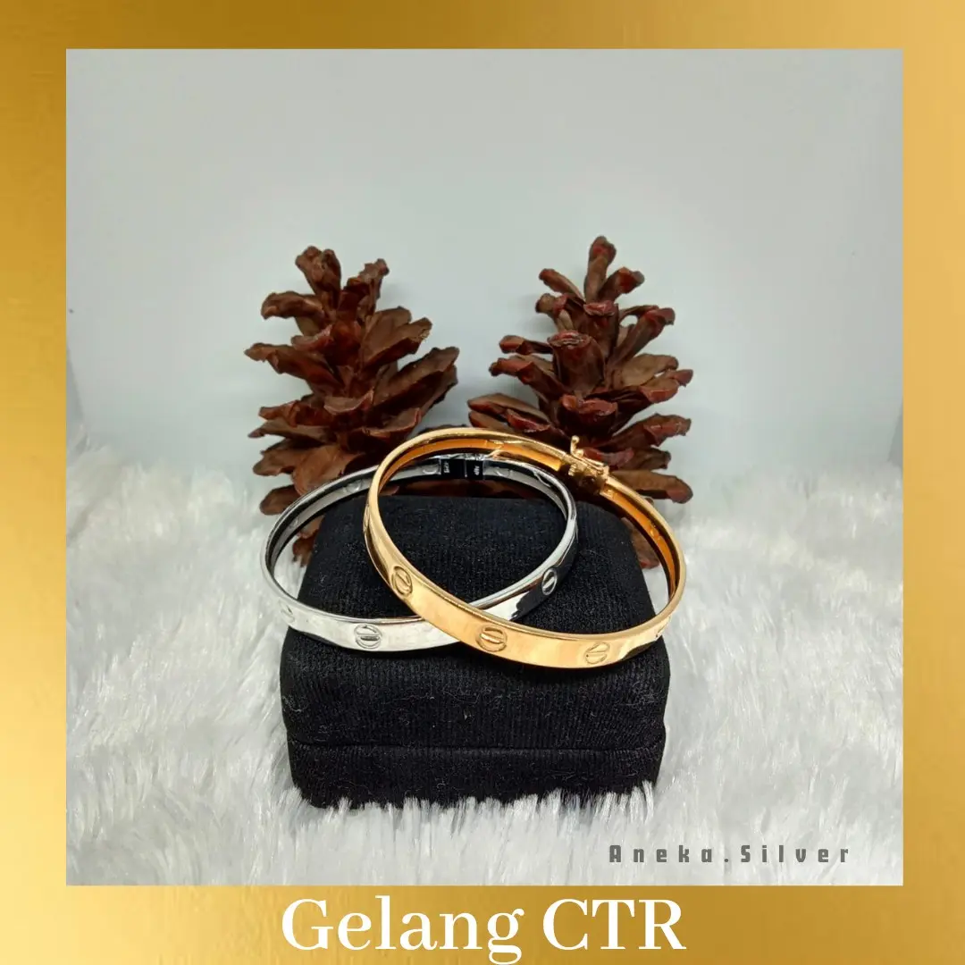 Gelang Pipa Bangkok CTR Variasi, Ukuran Dewasa, Perak 925