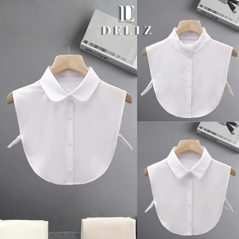 Cổ sơ mi cho nữ phối áo len phong cách vintage SM2 DELIZ