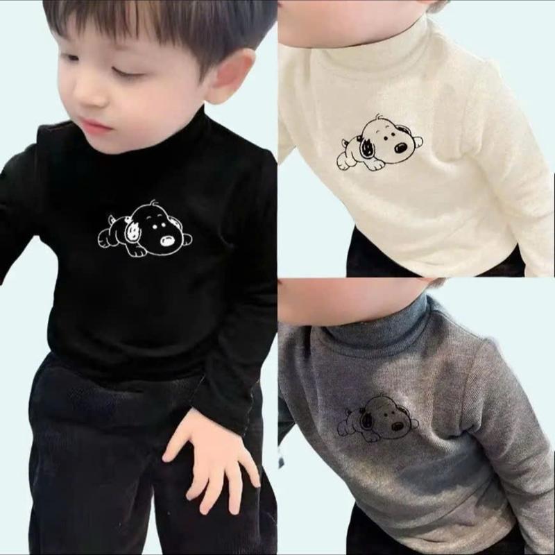 Áo Giữ Nhiệt Zip Lông Cổ Lọ Cho Bé Trai & Bé Gái Hình Cún Siêu Cưng Chất Liệu Ấm Áp Phù Hợp Ngày Lạnh #áogiunhietchobe #aocolochobe #aothudong