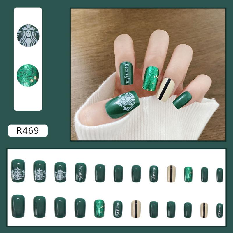 Product Introduction of Móng Tay Giả, Bộ 24, Keo Dán Acrylic Toàn Bộ, Phong Cách Pháp, Thời Trang, 2023 10