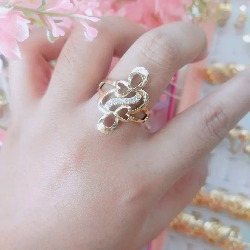 SWASA TERLARIS Cincin Permata dubai ombak petir cinta Cantik Mewah Awet Elegan 2