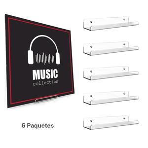 Estante para discos de vinilo transparente, Rack de exhibición de discos de vinilo montado en la pared, Soporte para álbumes de acrílico, Suministros para decoración del hogar