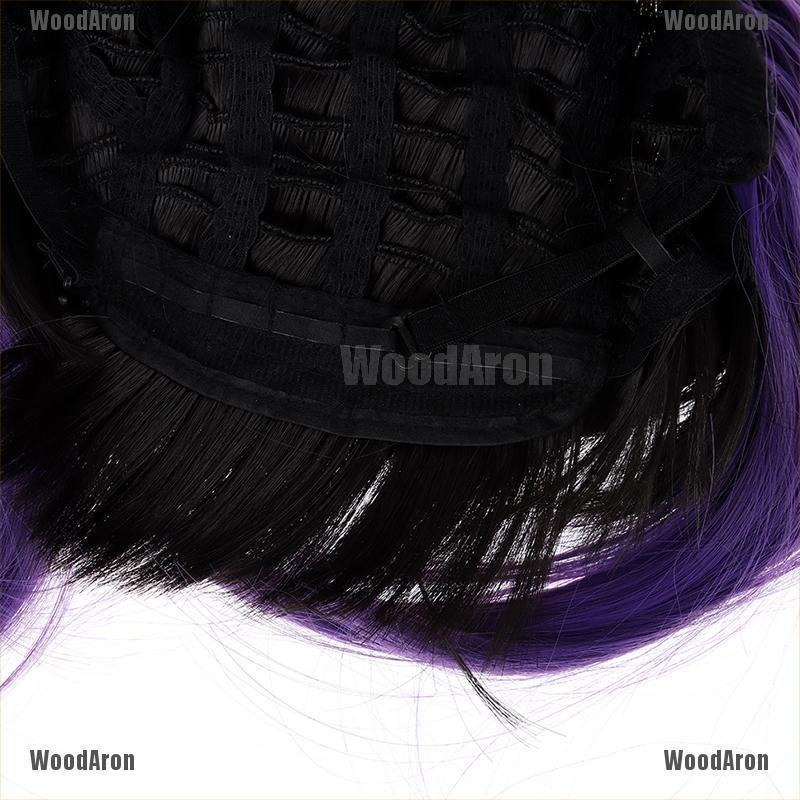 WoodAron Anime Kochou Shinobu Black-purple Cosplay Synthetic Hair Wigs Party Exhibition 3
