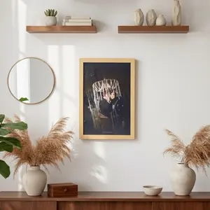 Frame Box Natural - Bingkai Foto Aesthetic Minimalis Gratis Cetak Foto