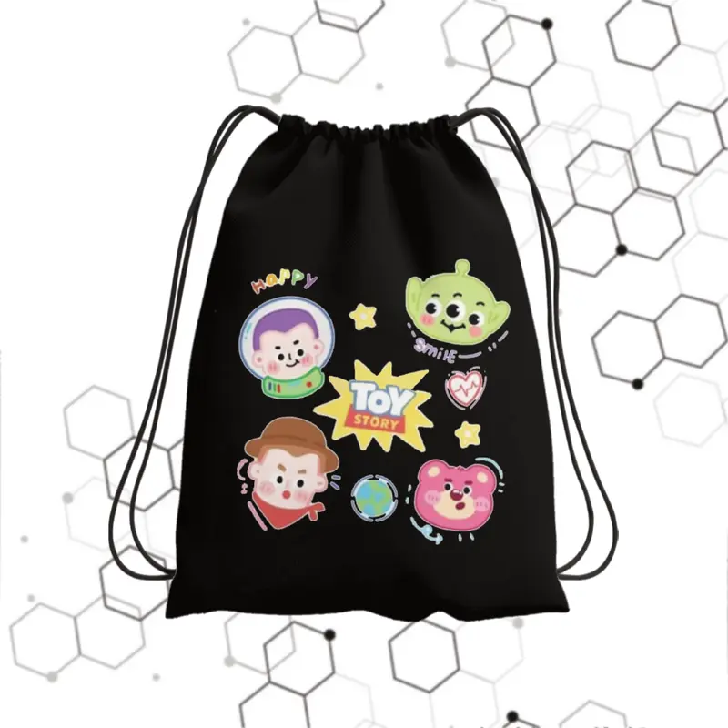 Tas Serut Sekolah Toy Story Draw Bahan Perasut Nilon Anti Air 30cm x 38cm Tas Travel  Terlengkap 6