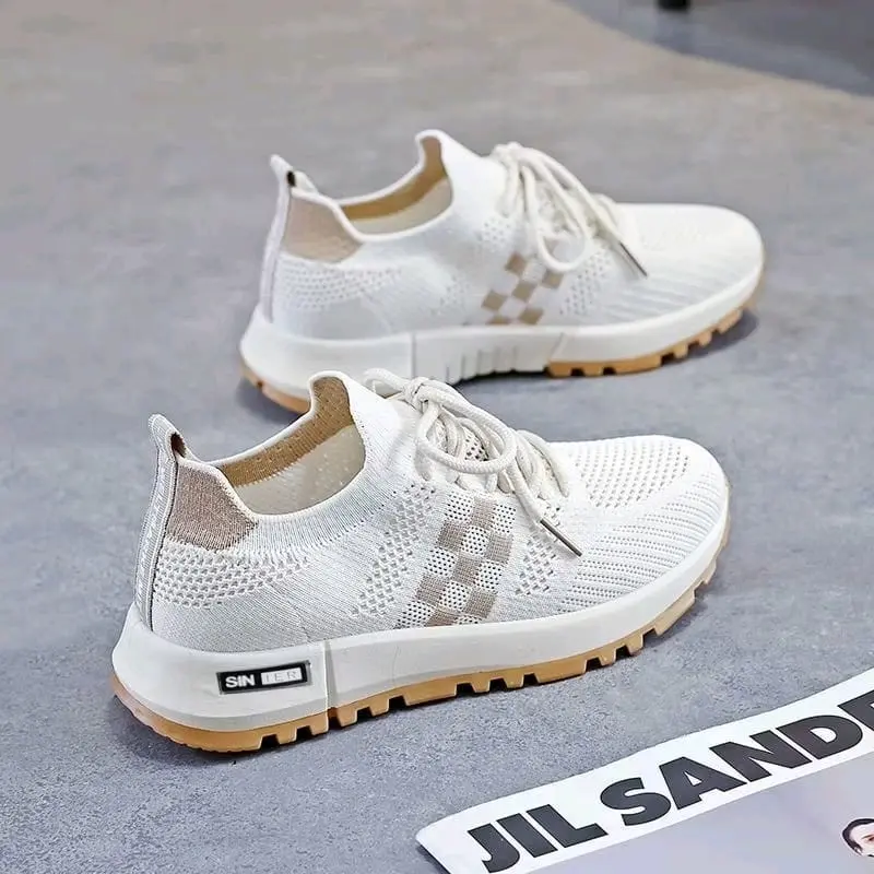 SEPATU SNEAKER SPORT WANITA KASUAL KARET LENTUR
