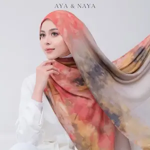 Ayanaya | Pashmina Viscose Modal Premium Printing Banyak Motif Cantik untuk Daily & Formal Outfit Hijab Pasmina Adem Ringan Anti Gerah - FLUER SERIES