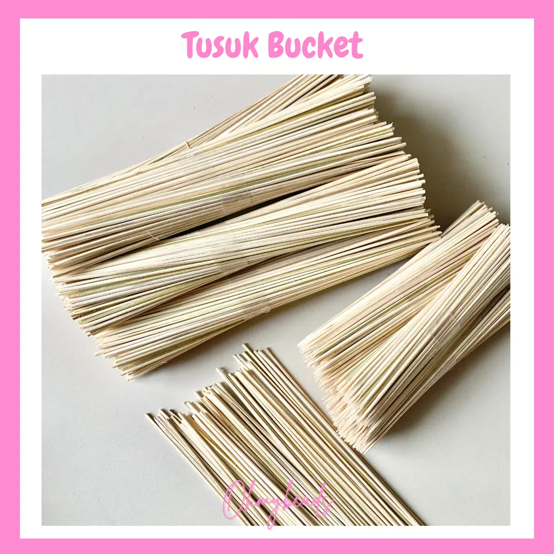 100gram Tusuk Bucket Buket / Sate / sempol/ Kentang Spiral / Bunga Telur 20cm,30cm (isi 75-95pcs )