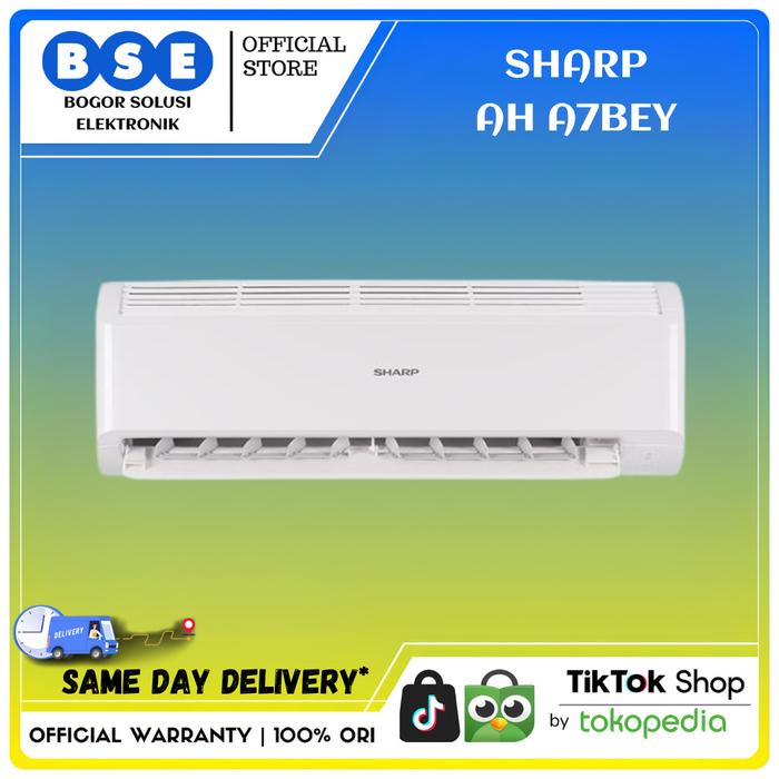 Gambar AC SHARP Standar 3/4 PK AH A7BEY Sharp Garuda Series 0.75 PK 7BEY R32 dari Bogor Solusi Elektronik Kab. Bogor Tokopedia