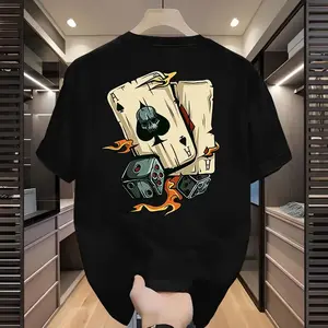 Limited Edition Kaos Poker Ace Hoodie - Desain Bold Cocok untuk Kondangan Pria Baju Cowok Keren Sweater Distro Hitam shirt