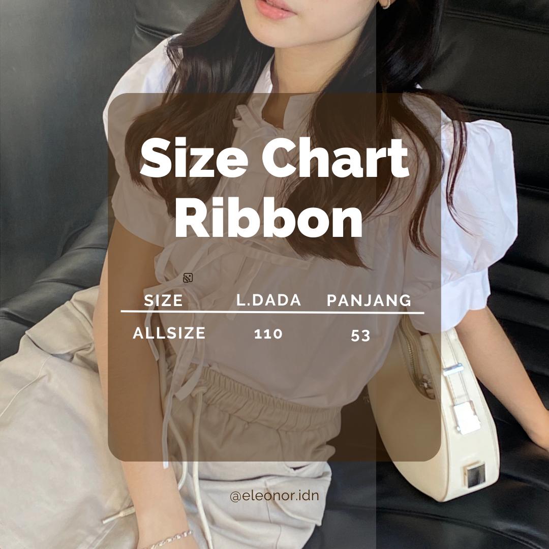 Maggie Ribbon Top Blouse Korea Atasan Lengan Pendek Wanita Pita - Eleonor