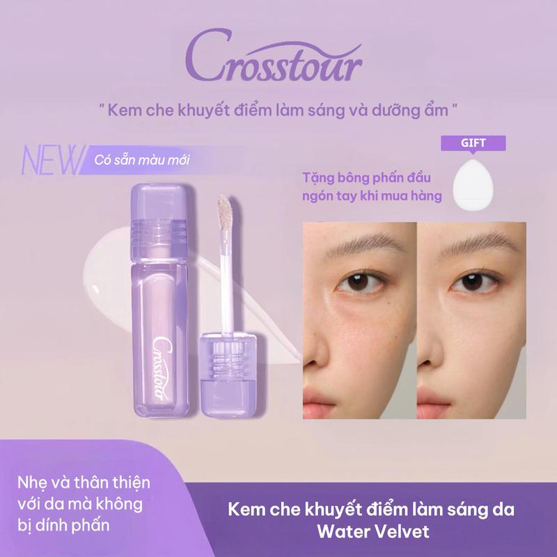  Crosstour Kem Che Khuyết Điểm Water Velvet Tạo Khối Làm Sáng Da Dạng Lỏng Dưỡng Ẩm Lâu Trôi Độ Che Phủ Mạnh Mẽ b38 